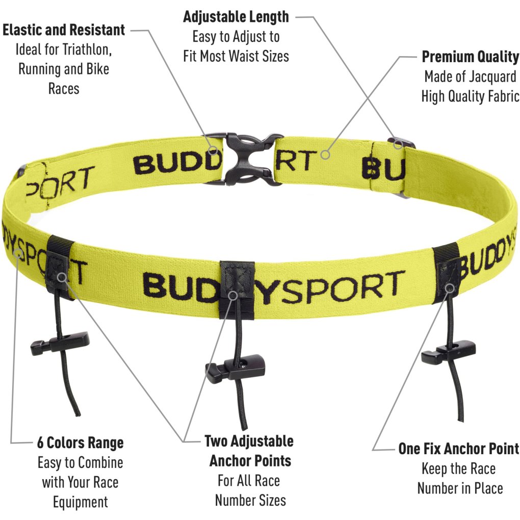Buddyswim Race Number Belt - black