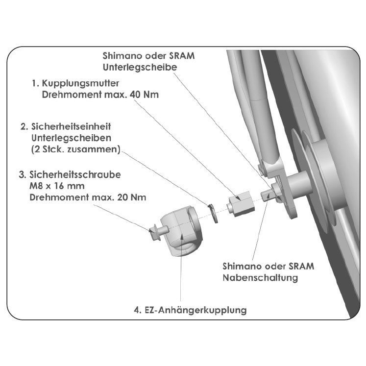 Thule ezHitch Internal Hub Hitch Adapter