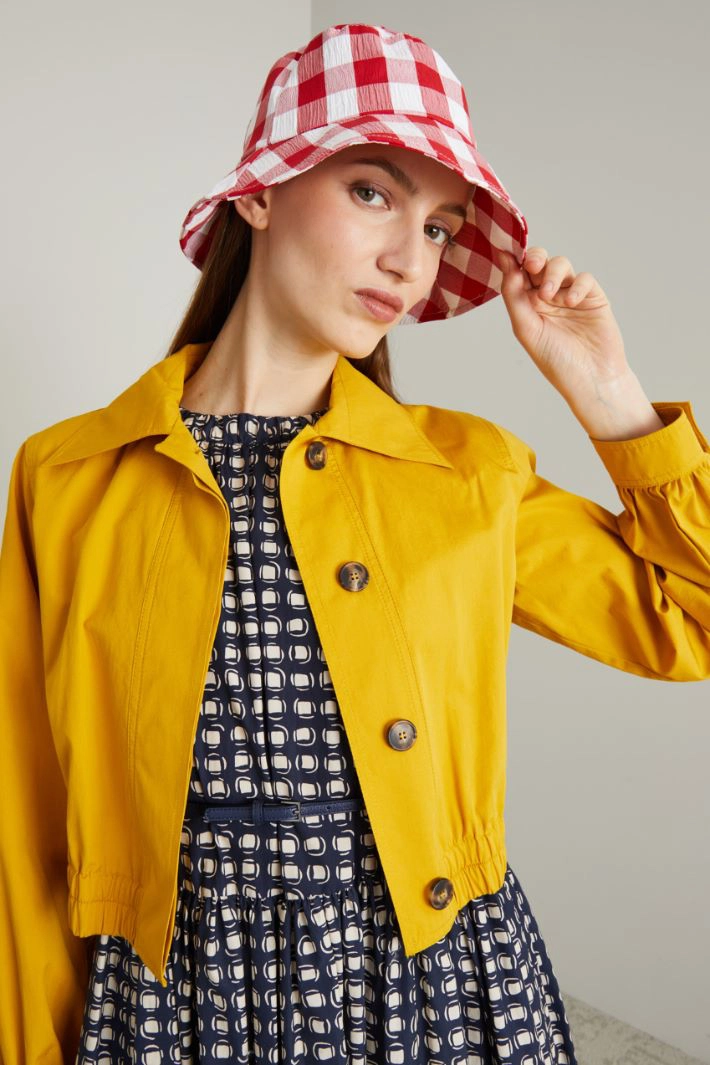 Vichy fisherman hat - RED WHITE