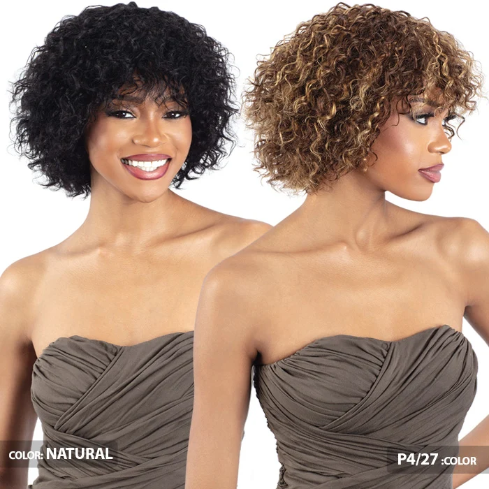 Shake N Go Golden 100% Human Hair Full Wig - ARIETTA