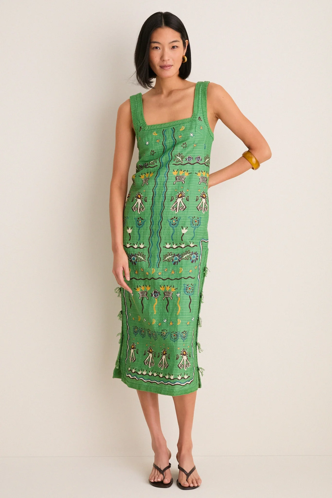 Multi Sun Dancer Midi Dress