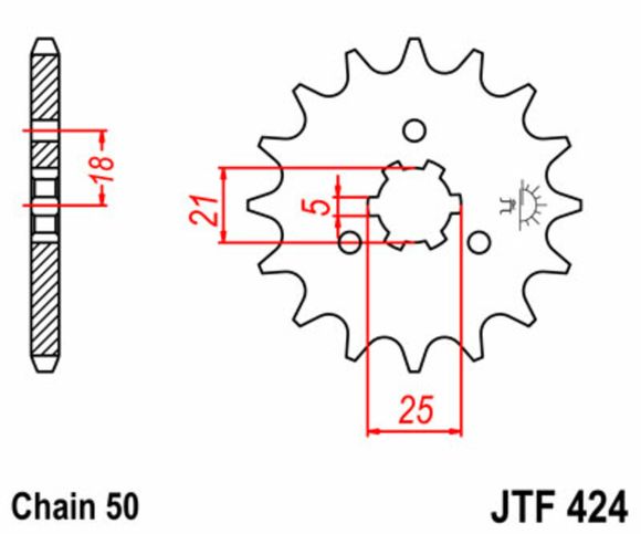 JT. Standard steel 424 - 530Ref: Jtc01122A / 1077381001