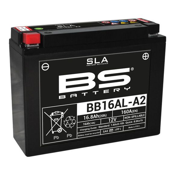 Batterie BS Battery SLA YB16AL-A2/BB16AL-A2 ferme Type Acide Sans entretien/prête à l'emploiRef : SLAYB16AL-A2 / 1080690
