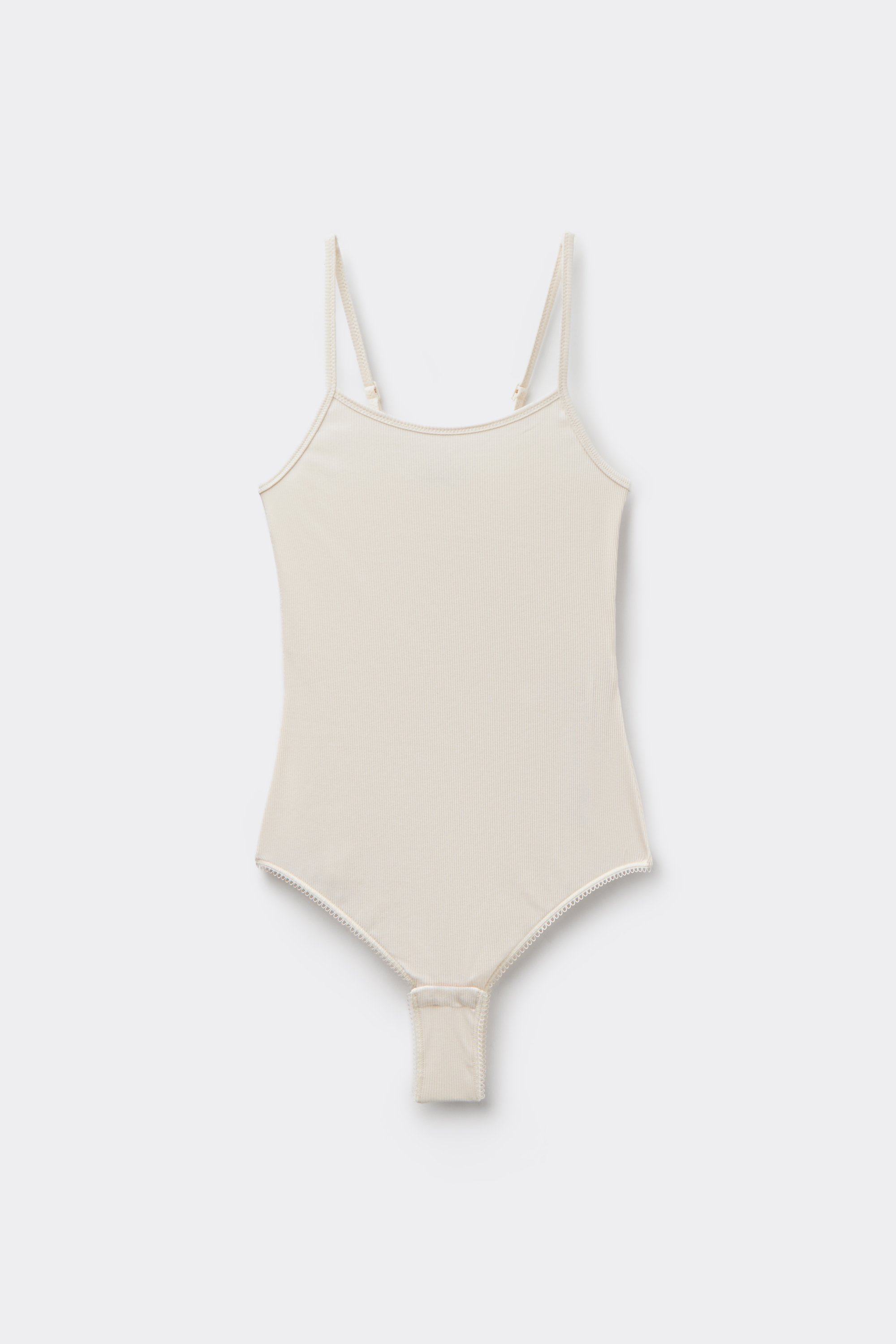 Cotton Cutie Ribbed Body with Narrow Shoulder Straps