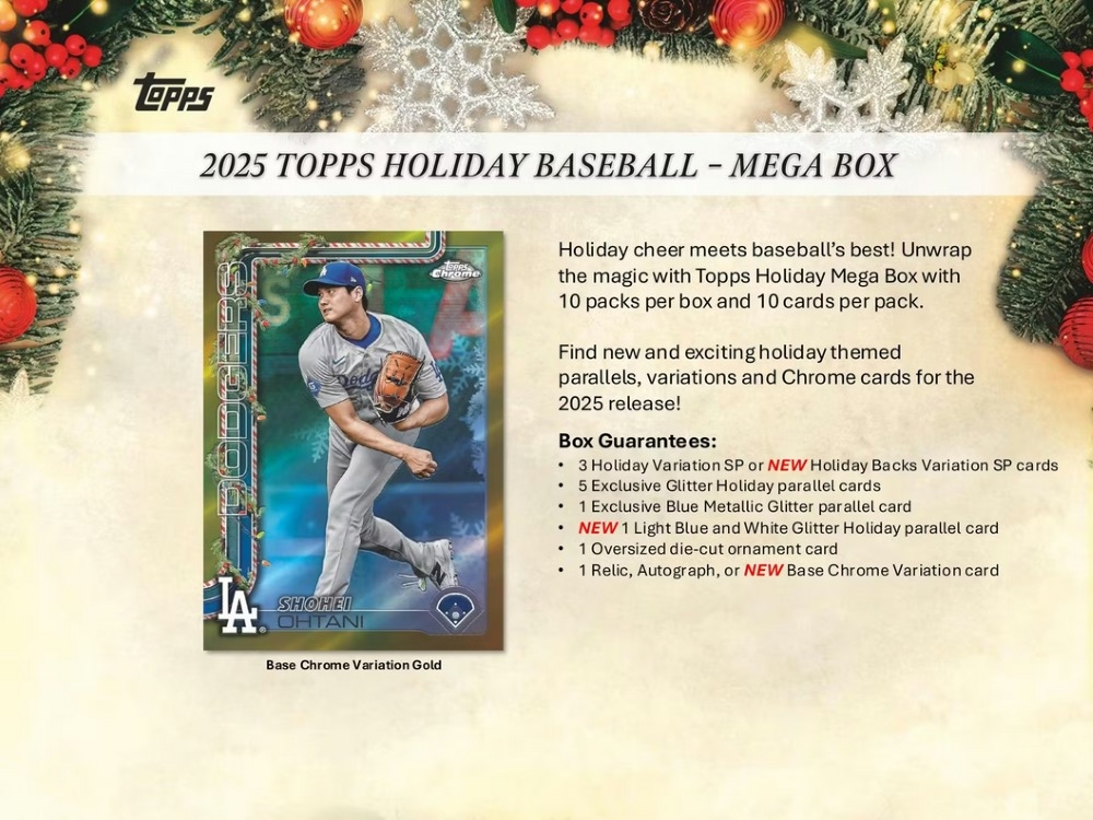 2025 Topps Holiday Baseball MLB Mega Box