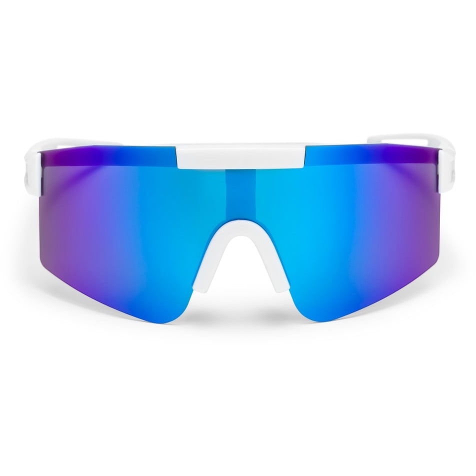 CHPO Luca Sunglasses - White / Blue Mirror