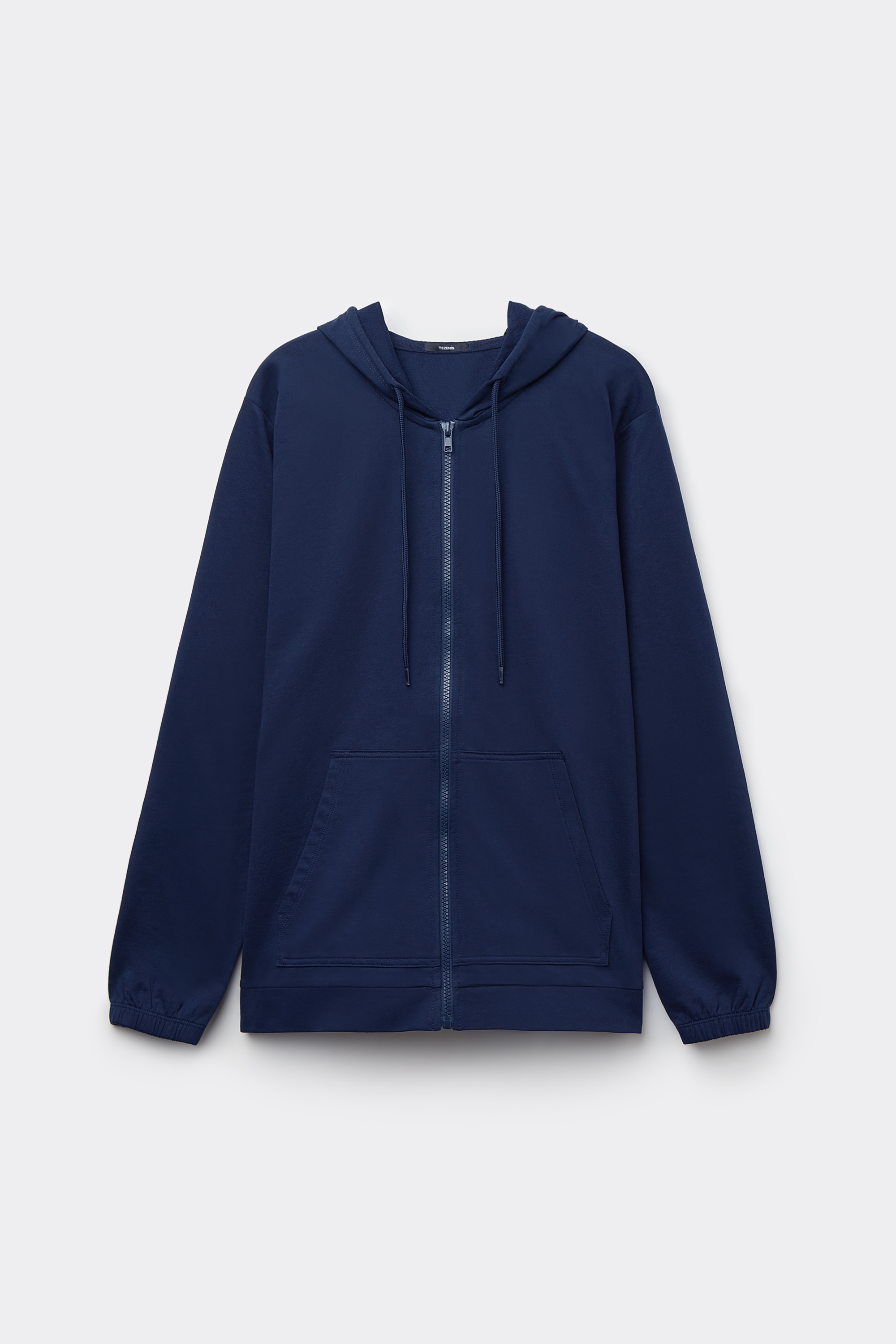 Lightweight Hooded Sweatshirt with Zip and Drawstring