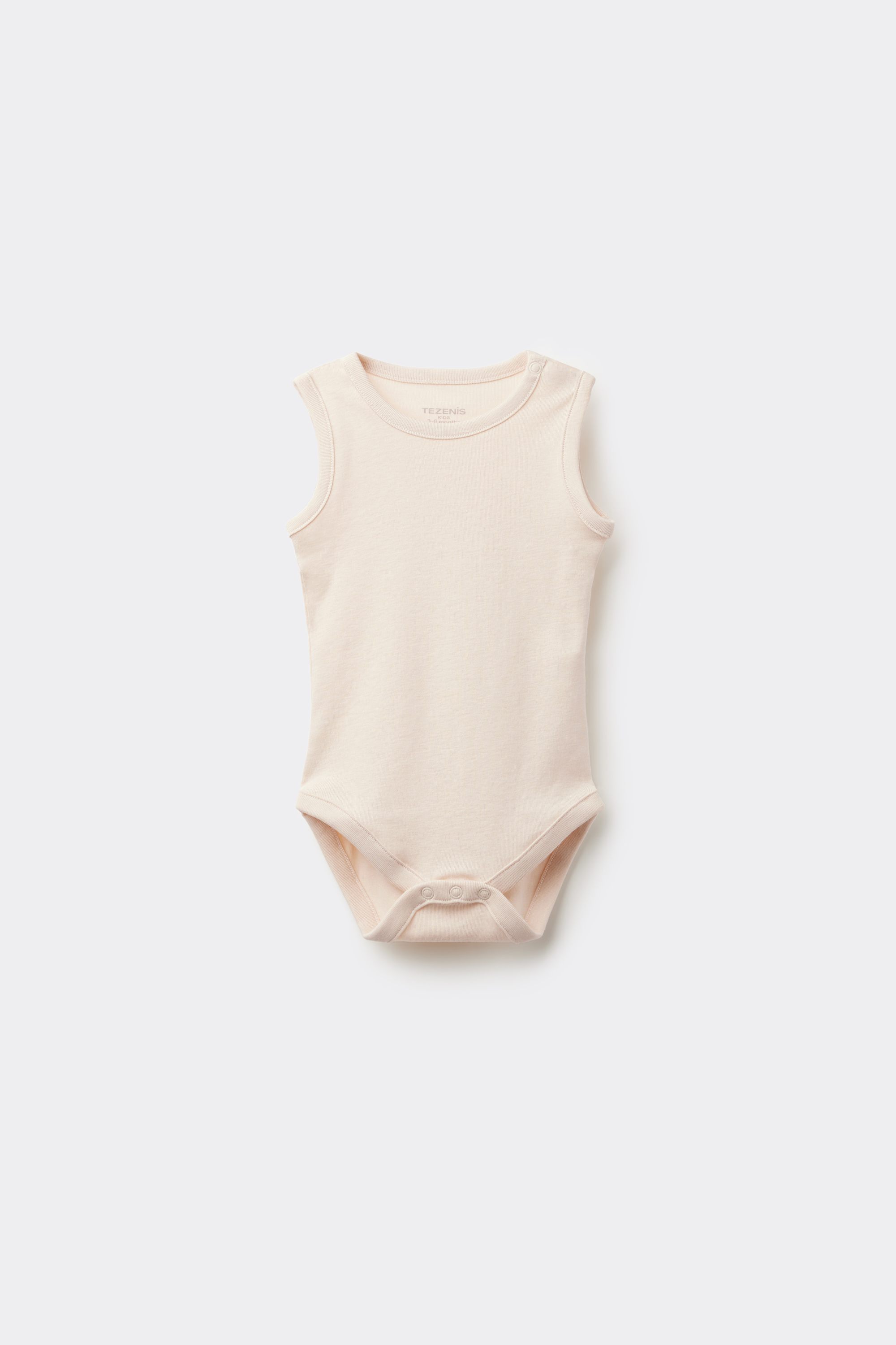Baby Plain Pure Cotton Bodysuit with Wide Shoulder Straps