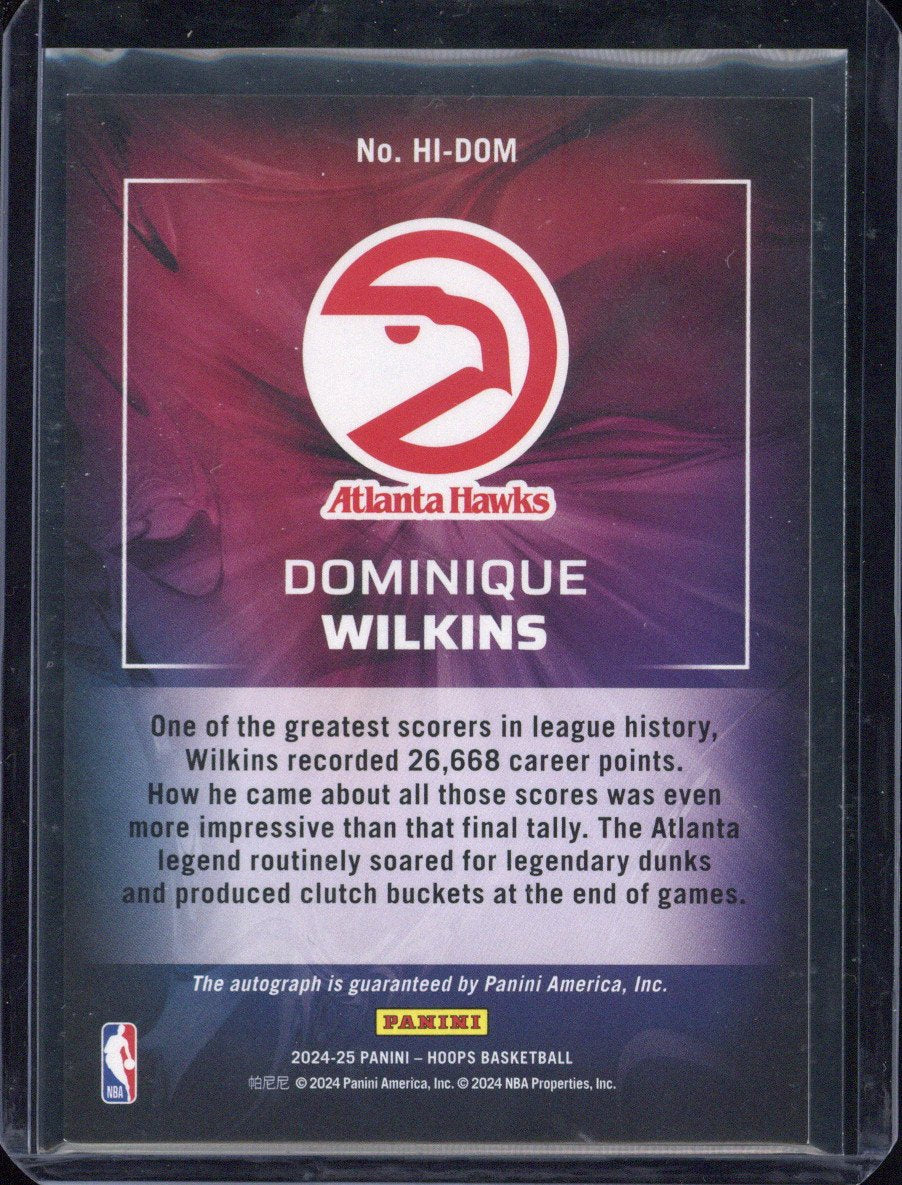 2024-25 Panini Hoops Basketball Dominique Wilkins Autograph #HI-DOM