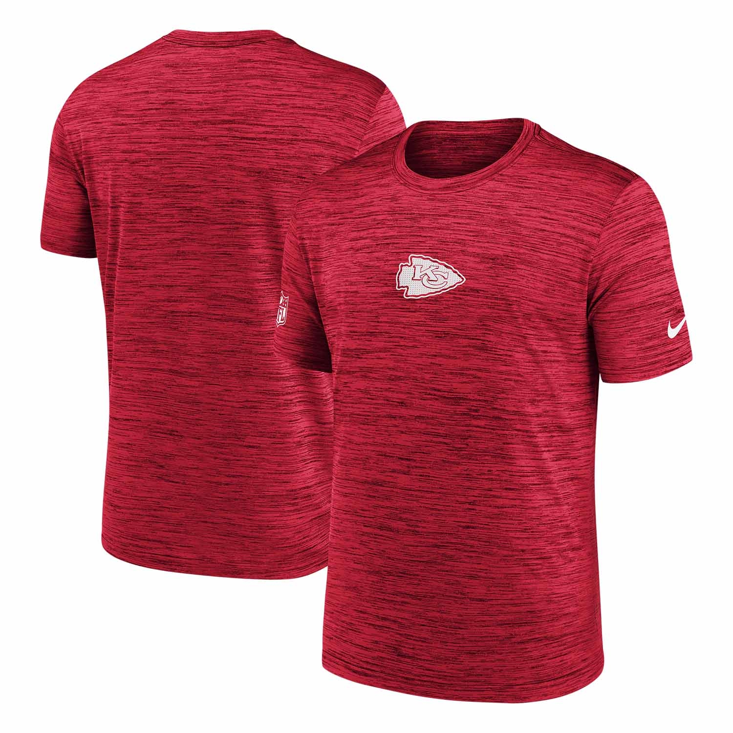 Kansas City Chiefs 2025 NFL Sideline Nike Velocity Performance T-Shirt Red