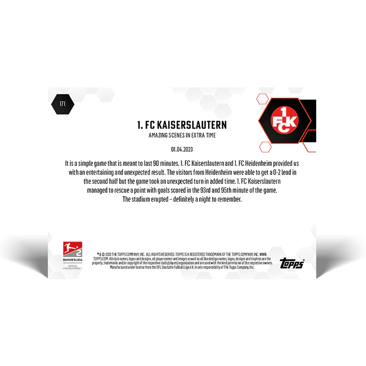 Topps UK - Amazing scenes in extra time - Bundesliga TOPPS NOW® Card #171