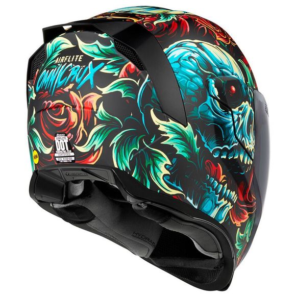 Icon AIRFLITE - OMNICRUX MIPS - GREEN / RED MIPS HeadsetRef: IC0806