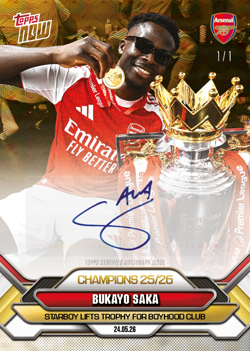 Bukayo Saka - 2025-26 Arsenal FC Topps NOW® - Card 4