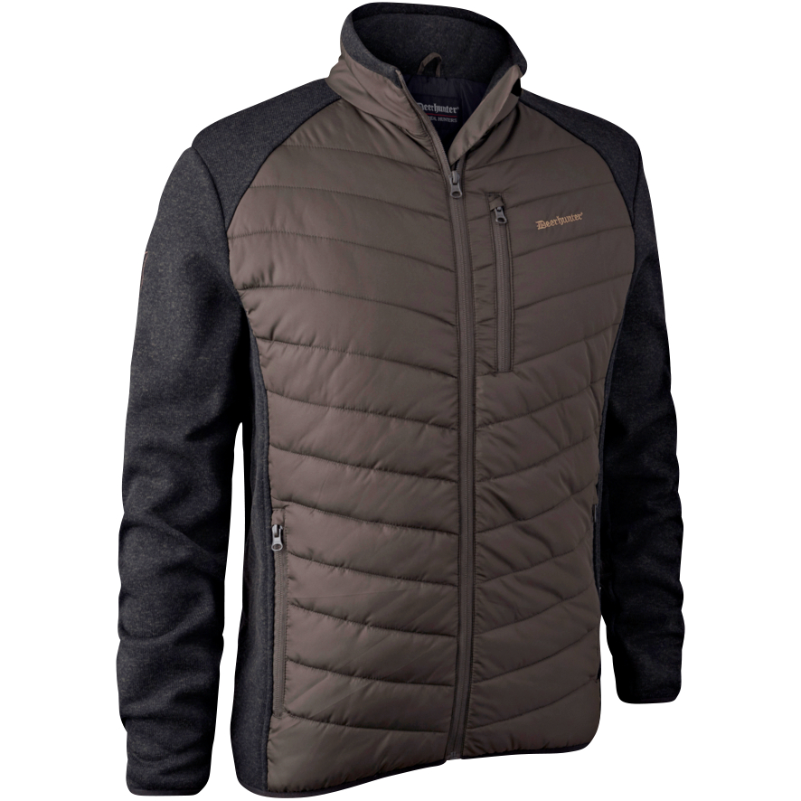 Deerhunter Moor Padded Jacket Men, With Knit (Brown Leaf)
