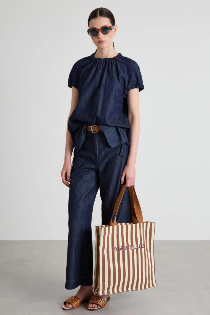 Lightweight denim top - BLUE