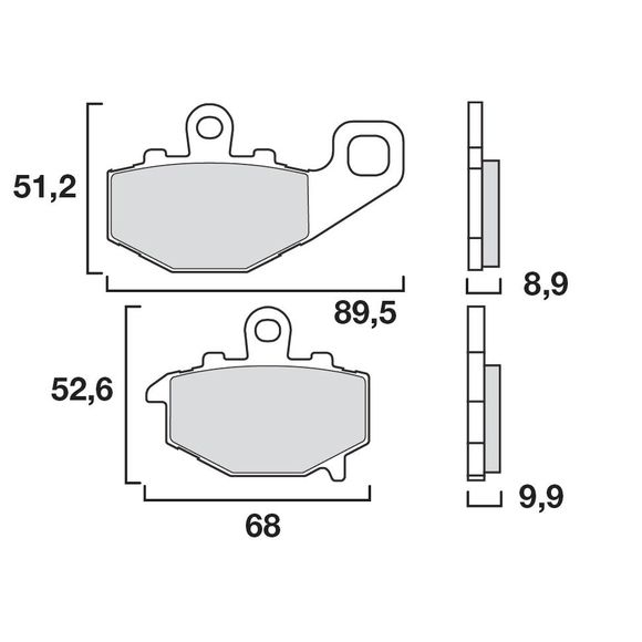 Brembo Sinter Metal Sintered Rear Brake PadsRef: 07KA16SP