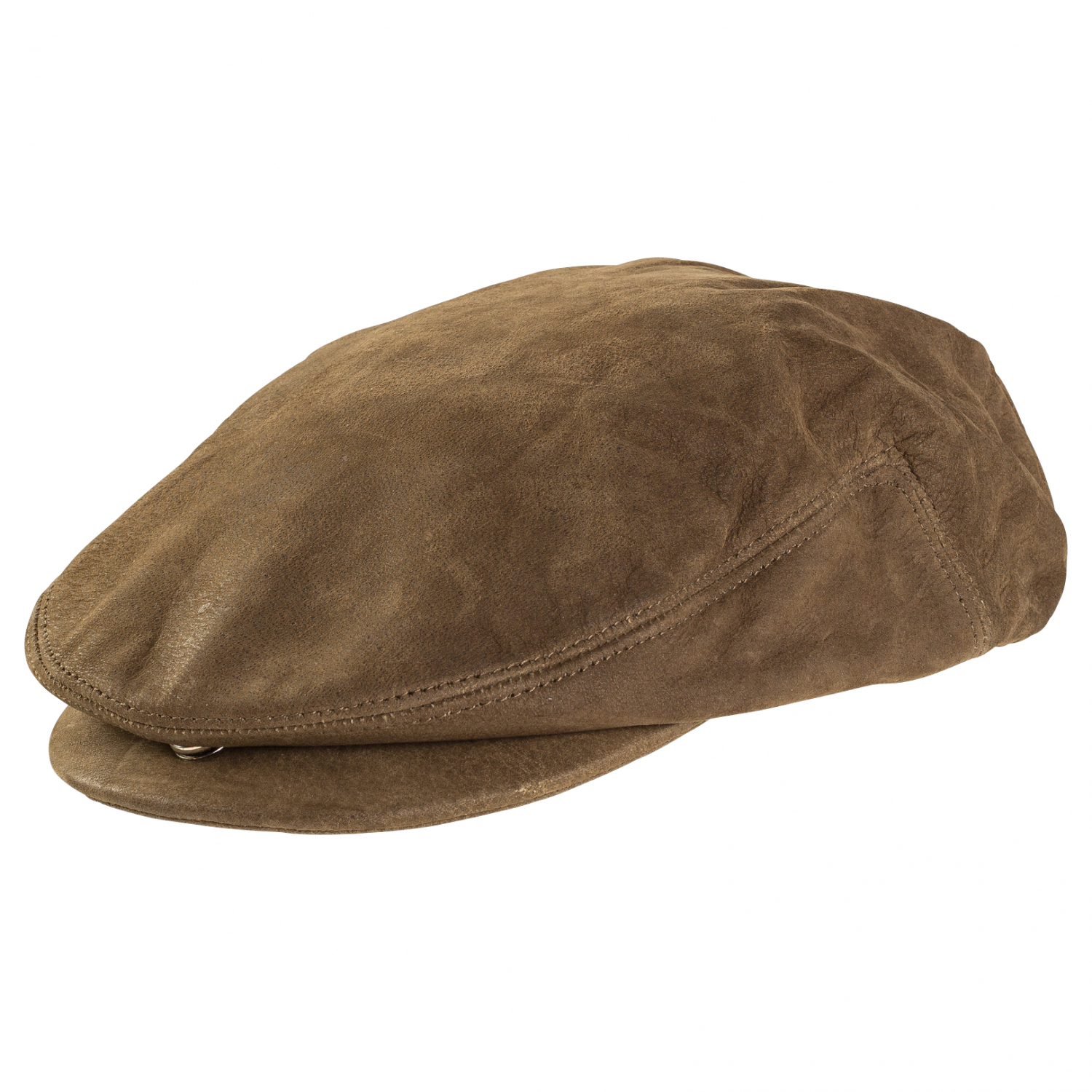 il Lago Prestige Leather Cap Wolf Men (Olive)