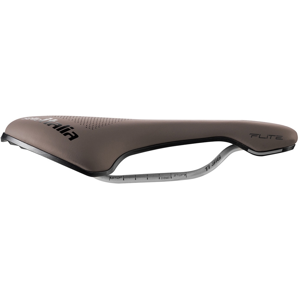 Selle Italia Flite Boost Gravel Saddle - Superflow | TI 316 - S3 | brown