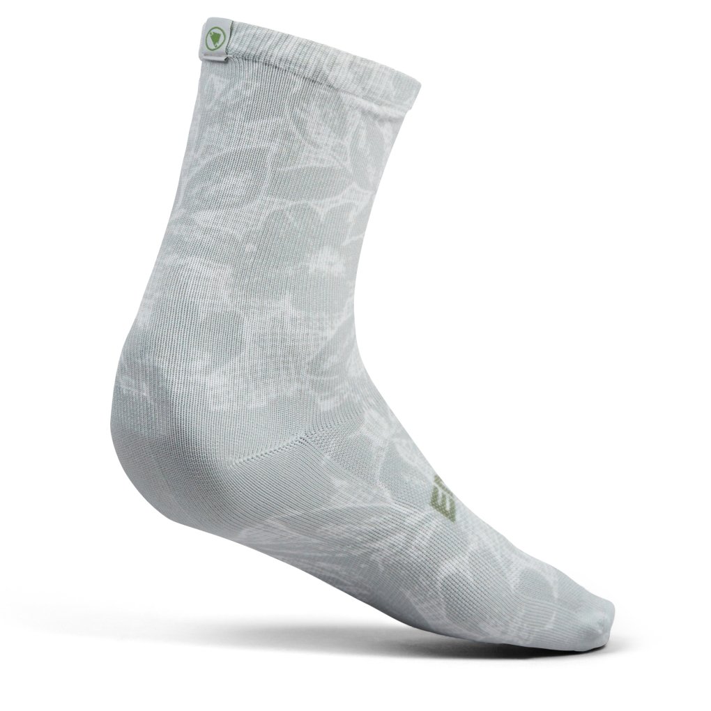 Endura Grid Floral Ltd Print Socks - mains grey