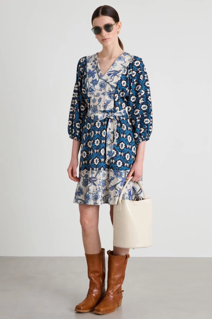 Cotton jersey dress - LIGHT BLUE