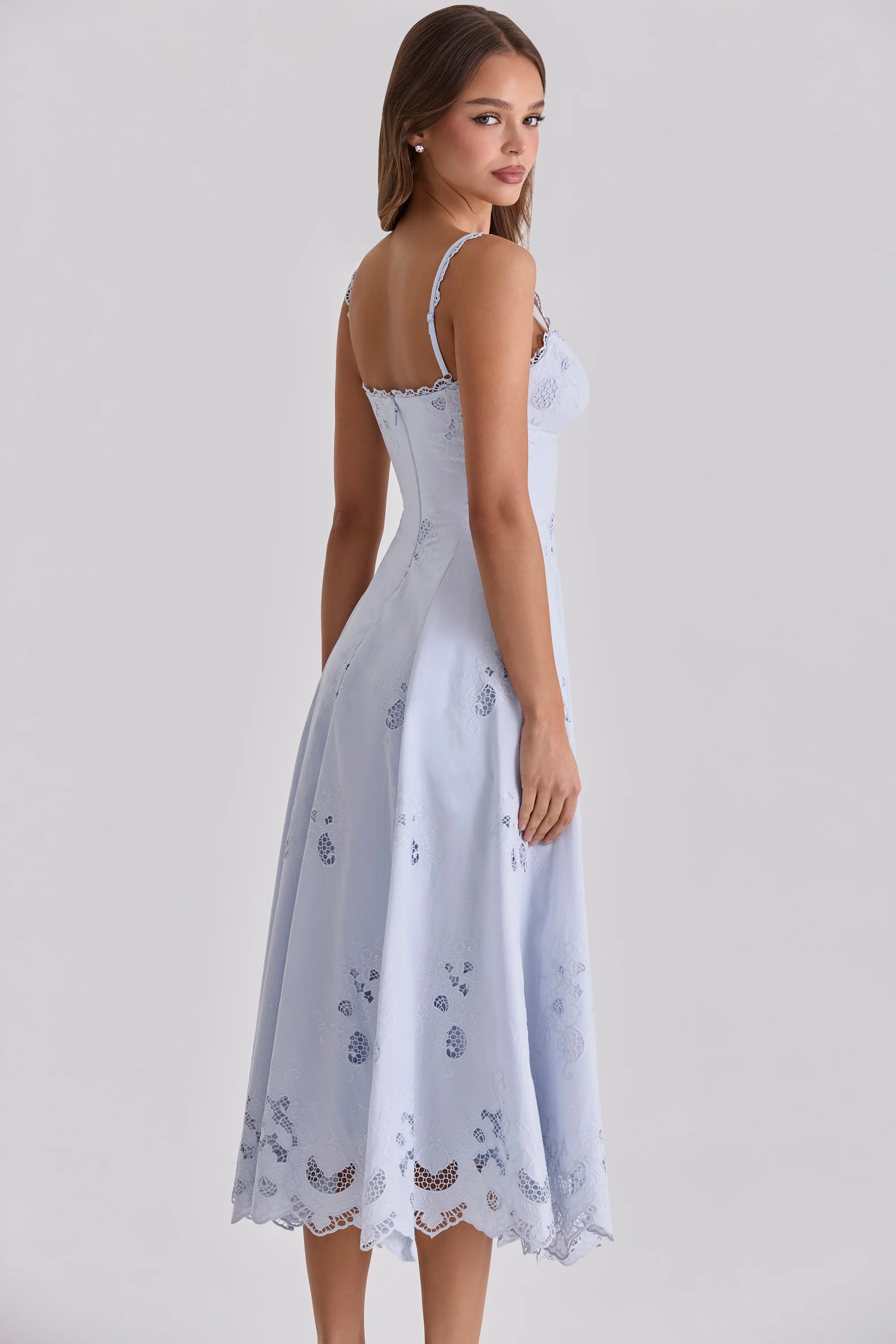 bluebell lace + cotton broderie anglais midi sundress