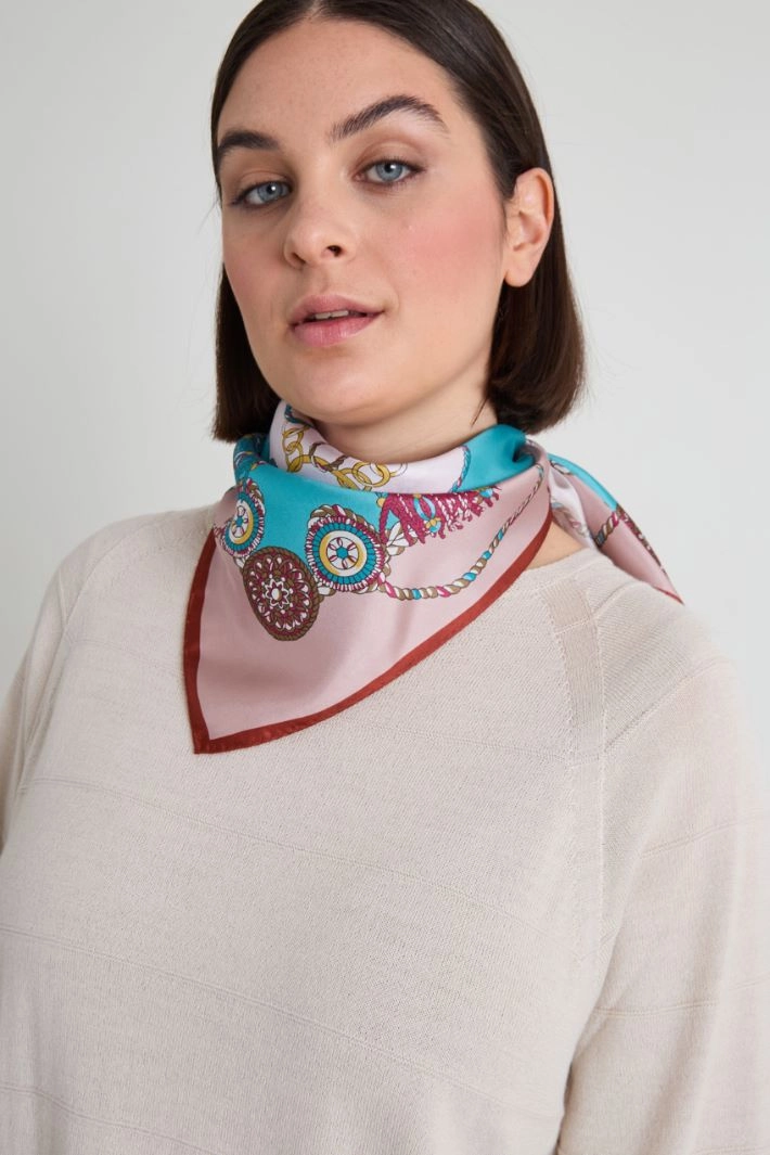 Silk twill scarf - LIGHT PINK