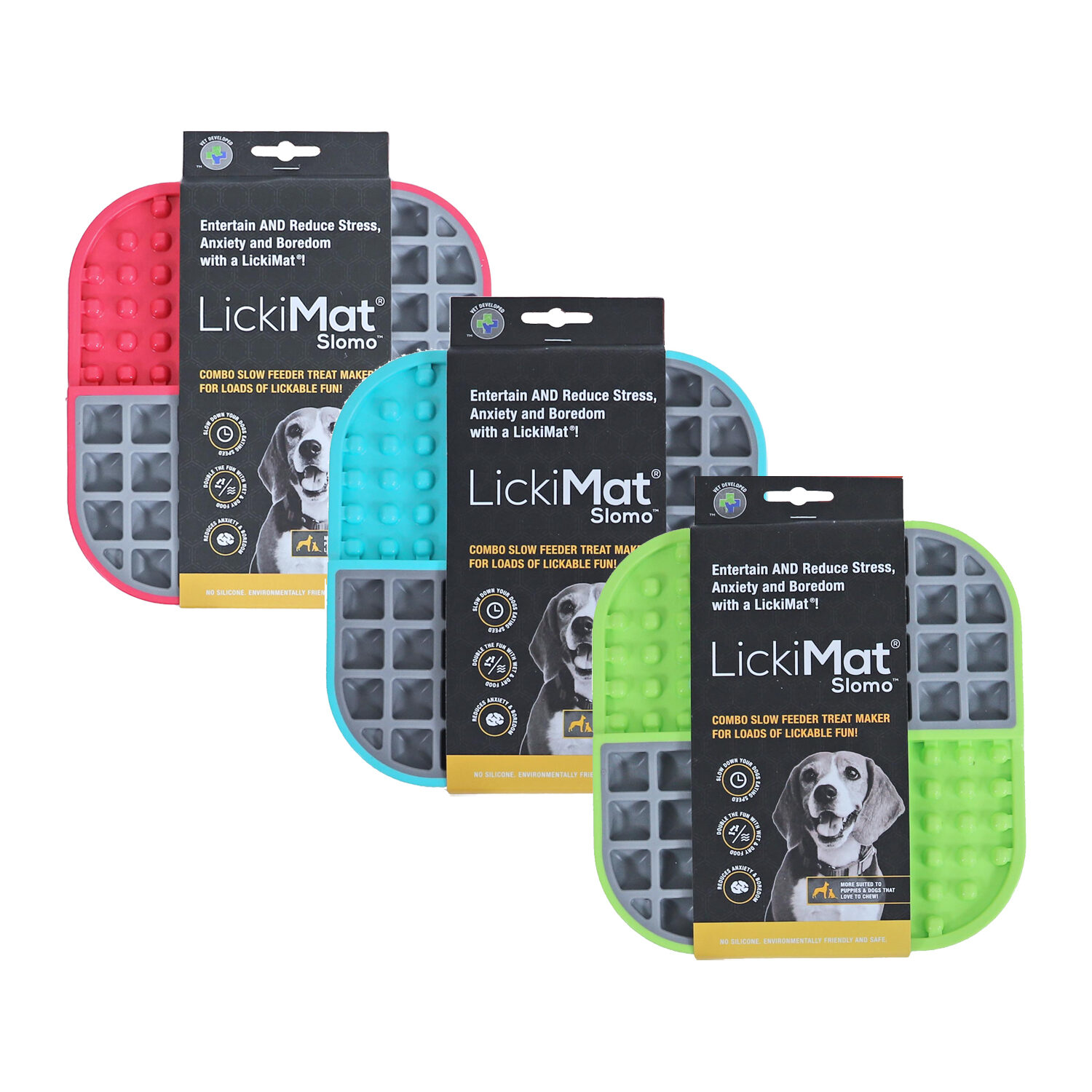 Lickimat Slomo - Black Turquoise - 20 cm