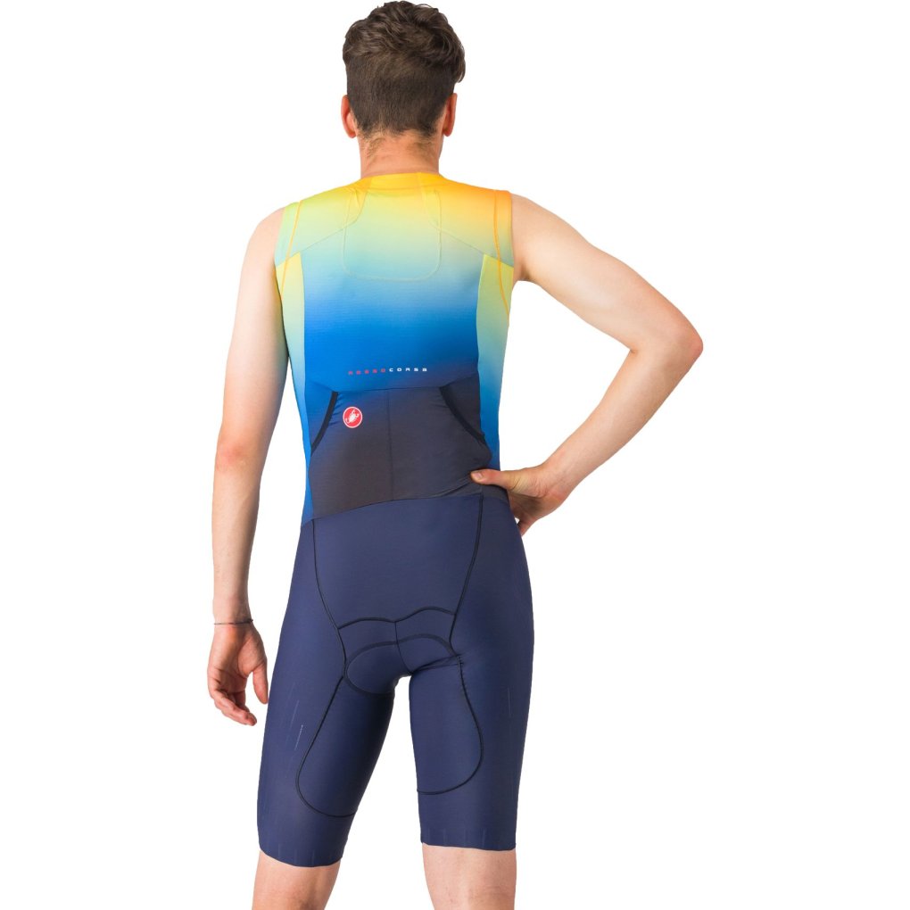 Castelli Free Sanremo 3 Suit Sleeveless Men - belgian blue/multicolor vivid 424