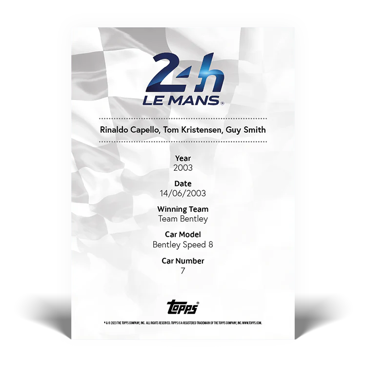 2023 Topps 24H of Le Mans Poster Art #58 - Topps UK