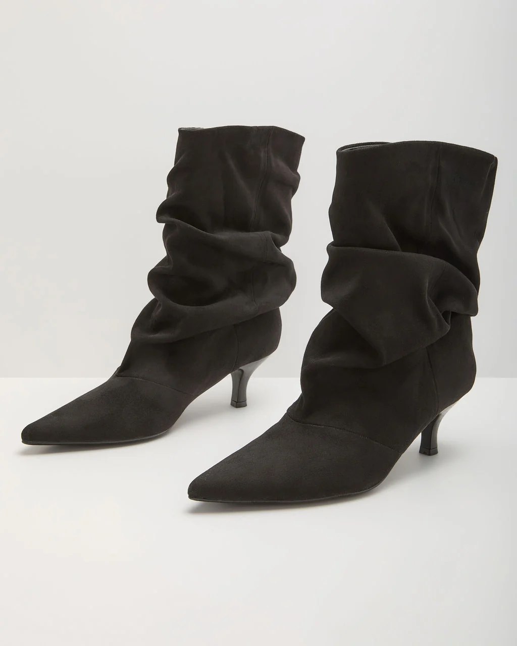 Kiarah Scrunch Faux Suede Booties