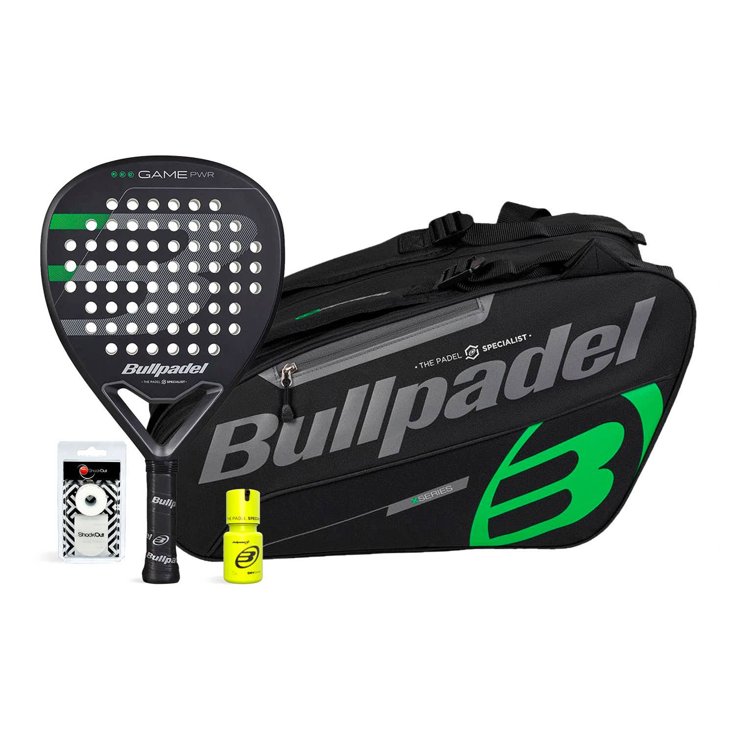 BULLPDEL GAME PACK PWR BLACK DRY GRIP PADELBAG