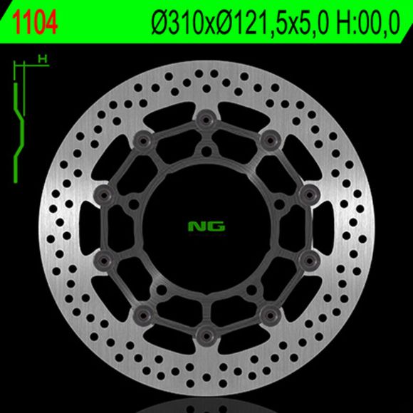 Round NG floating brake discRef: NGD00274A / 1024324