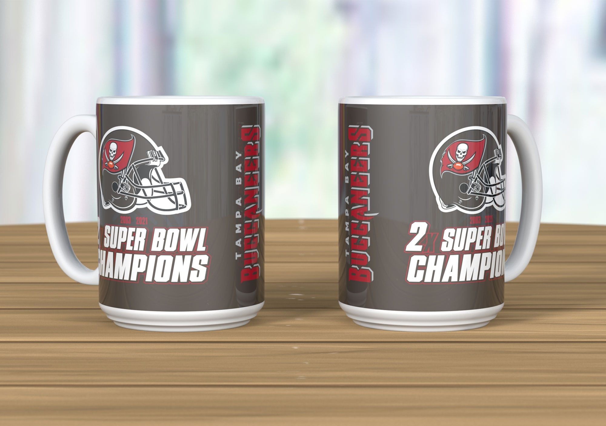 Tampa Bay Buccaneers 2x Super Bowl Champions Jumbo NFL Mug (440 ml)