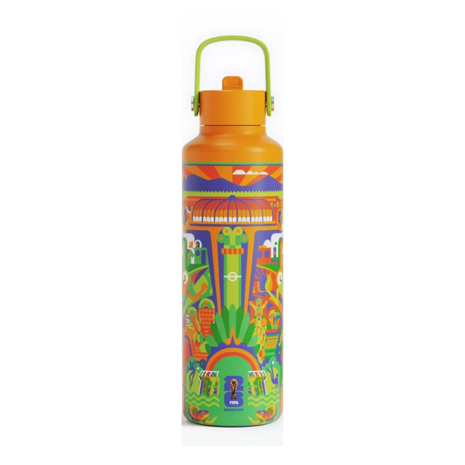 2026 Soccer Fan Collection Mexico City Poster Water Bottle