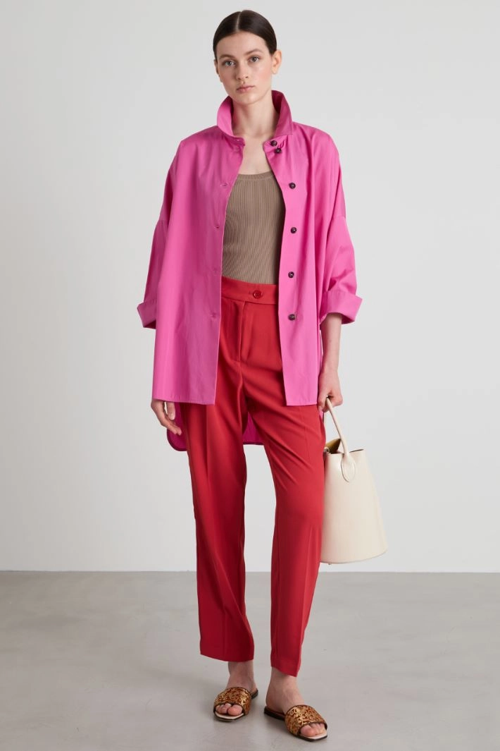Cotton poplin shirt - PINK