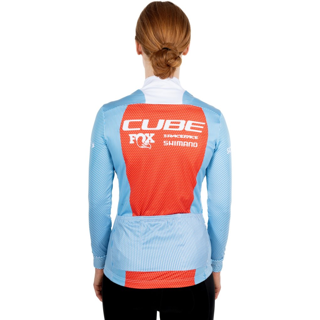 CUBE X Factory Racing Longsleeve Road/XC Jersey Women - blue´n´orange