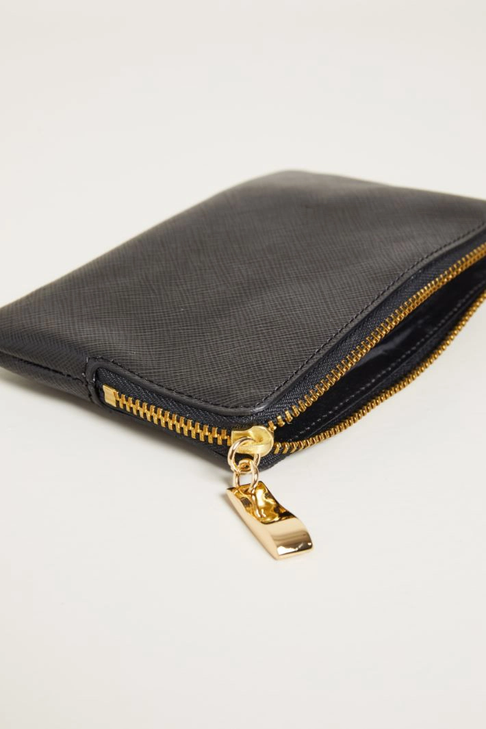 Saffiano effect wallet - BLACK