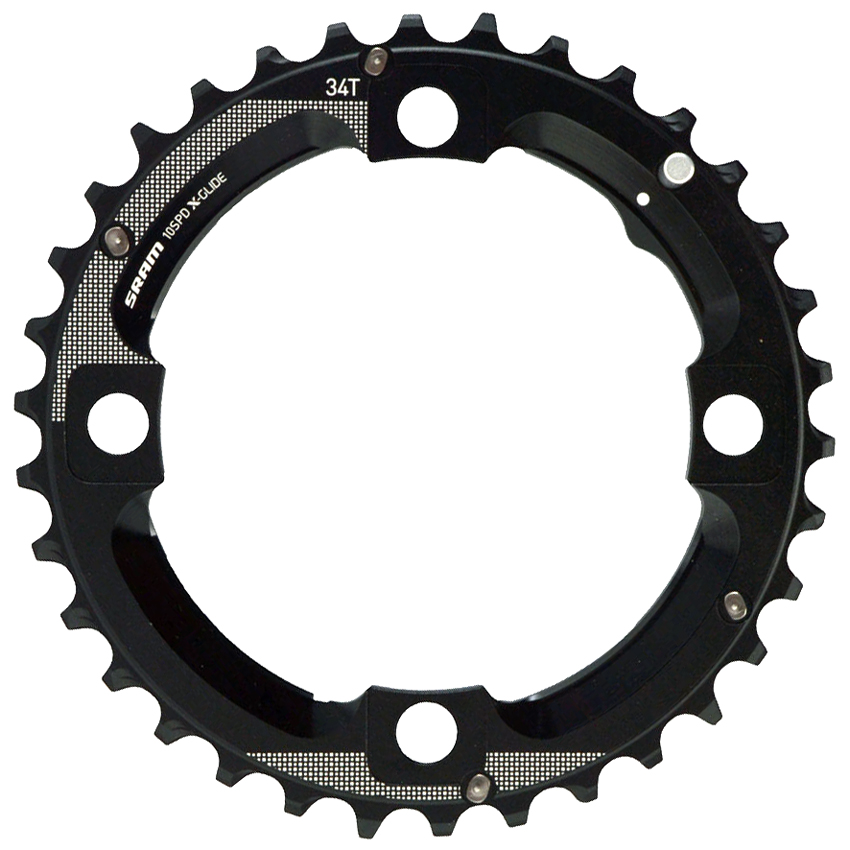 SRAM Chainring MTB - 104/64mm BCD - 2x10 - 34/22 teeth - Blast Black