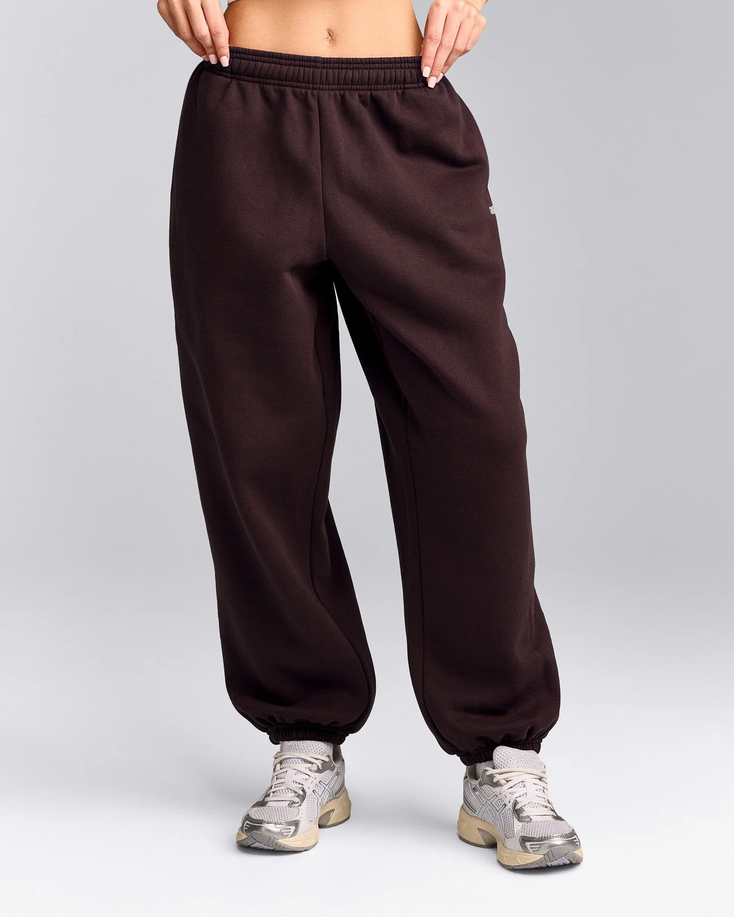 Foundations Cosy Oversized Joggers | Plum Brown