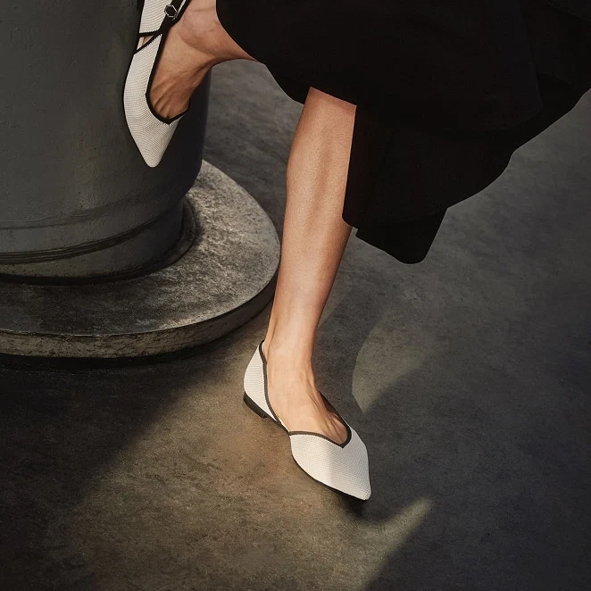 Pointed-Toe D'Orsay Flats (Malory)
