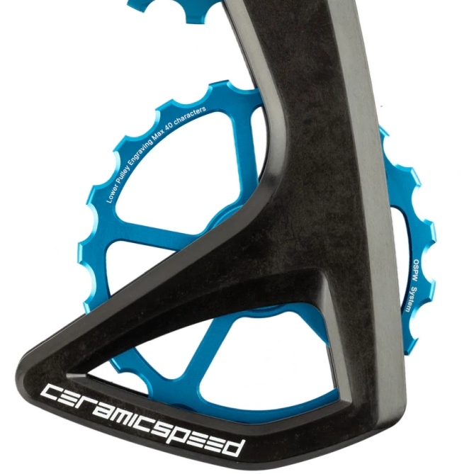 CeramicSpeed OSPW RS Derailleur Pulley System - 5-Spoke | for SRAM RED D1/E1 / Force D1 AXS V2 - blue