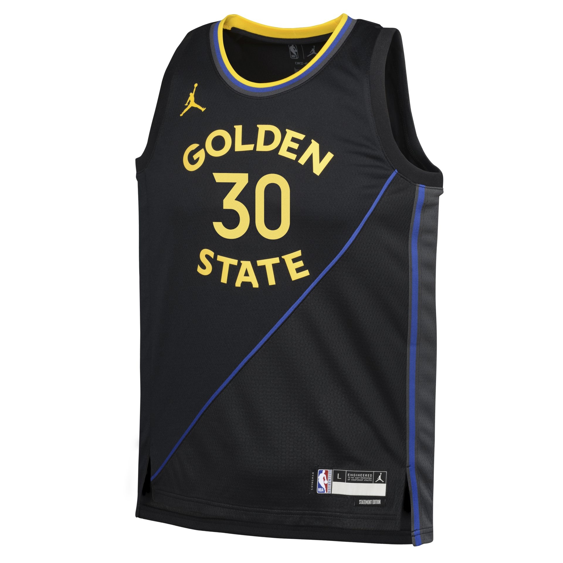 Stephen Curry #30 Golden State Warriors Statement Swingman NBA Jersey Black (YOUTH)