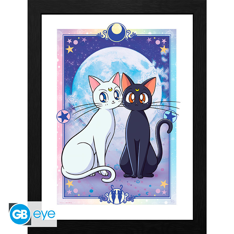 SAILOR MOON Framed print Luna & Artemis