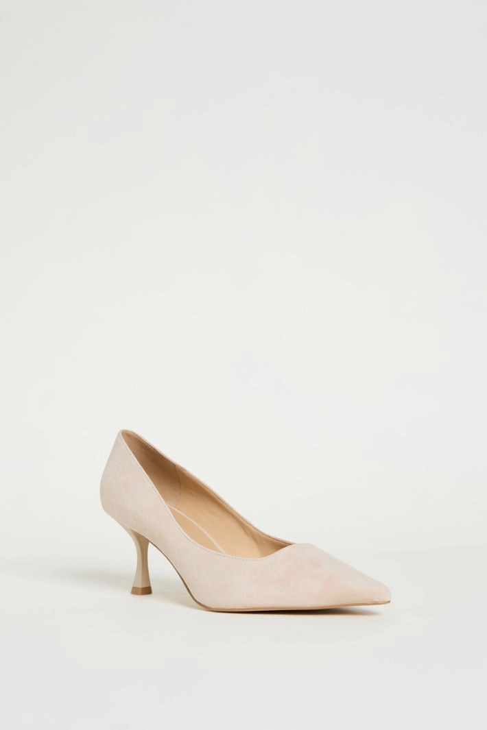 Suede pumps - BEIGE