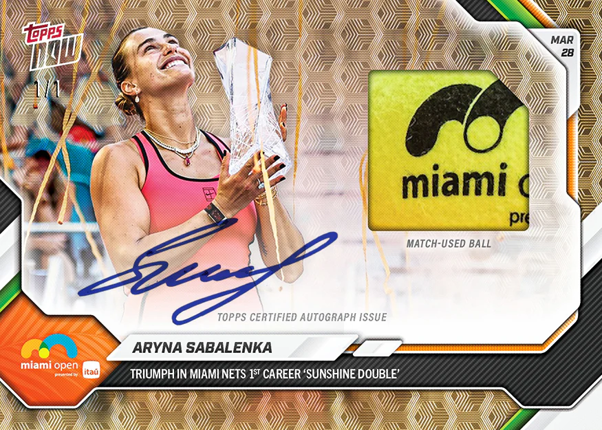 Aryna Sabalenka - 2026 Topps NOW® Tennis - Card 13