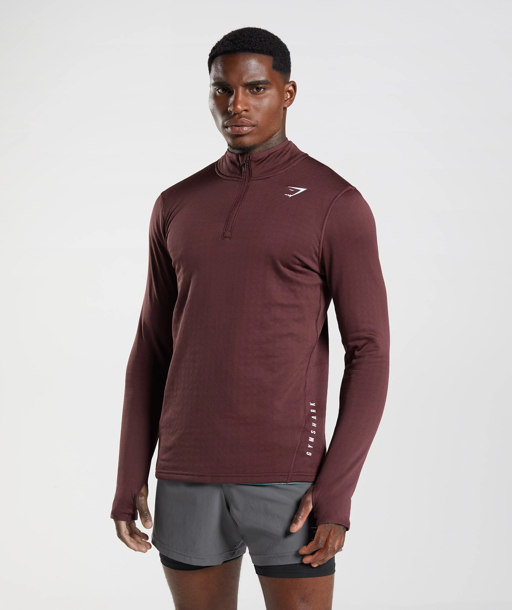 Sport 1/4 Zip Baked Maroon