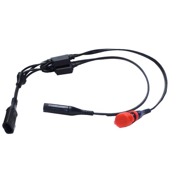 Câble chargeur de batterie Tecmate O-5 DEDOUBLEUR AVEC FUSIBLE UniverselRef : TC0009 / SAE75