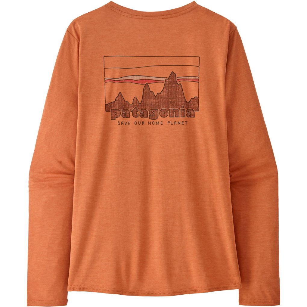 Patagonia Capilene Cool Daily Graphic Longsleeve Shirt Women - 73 Skyline: Rock Melon X-Dye