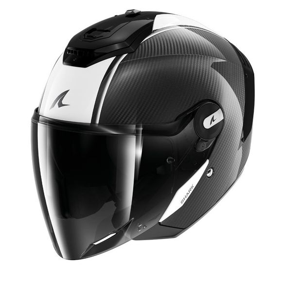 Shark RS Jet Carbon Skin Jet Helmet - Black / WhiteRef: Sh1722-C3112