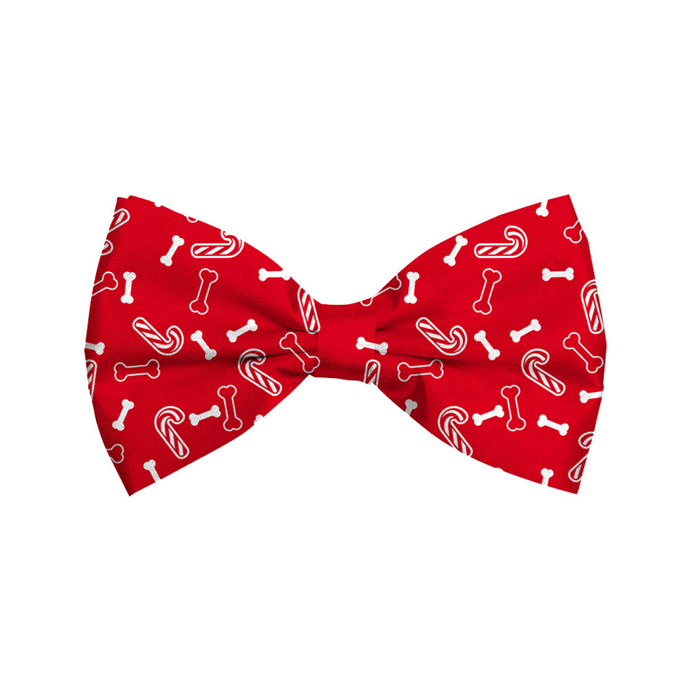 Bow Tie Xmas Bones Candy Red Dog S